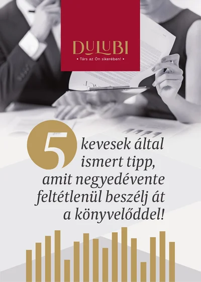 5 tipp, amit negyedévente beszéljen át a könyvelőjével — ingyenes DULUBI PDF borítója