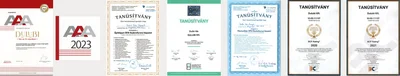 DULUBI - Tanúsítványok és oklevelek